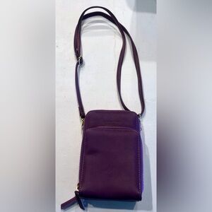 Forever Young Purple Crossbody Purse 7.5”x 4.5”x 2.5